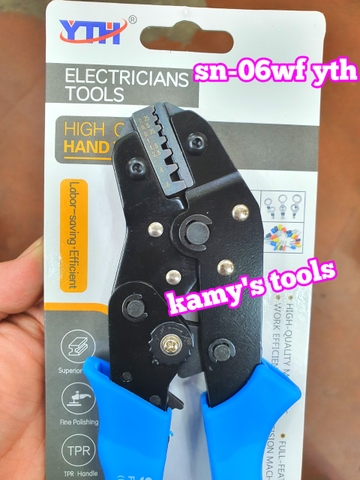 Kìm bấm cos pin tròn rỗng SN-06WF YTH 0.5-6mm2 cao cấp