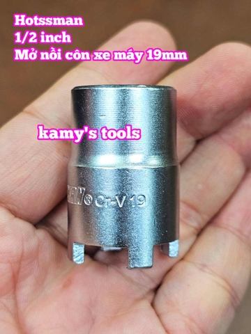 Dụng cụ mở tán nồi côn xe gắn máy 1/2 inch Hotssman 16mm 19mm 21mm đầu tuýp đầu khẩu mở nồi côn