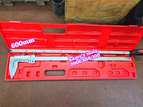 Thước kẹp cơ khí 600mm 0.02mm mỏ cặp dài, thước cặp
