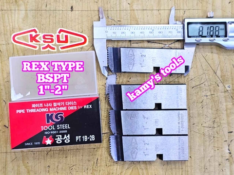 Dao tiện ren ống sắt tráng kẽm Rex hiệu Kong Sung KSU 1”-2” (34-60mm) hệ ren BSPT