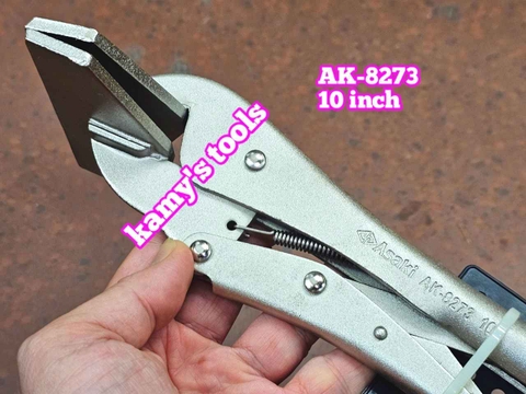 Kìm bấm chết hàn mỏ vịt dẹp Asaki 10 inch AK-8273 miệng rộng 100mm