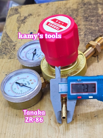 Đồng hồ gas đồng hồ gió đá thân thau Tanaka ZR-86 dùng cho cắt kim loại