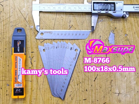 Lưỡi dao rọc giấy rọc cáp 100x18x0.5mm Maxsupe M-8766