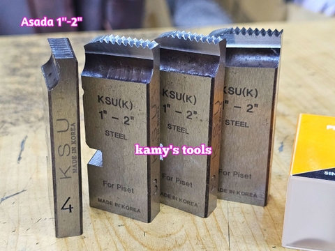 Dao tiện ren ống thép sắt tráng kẽm Asada hiệu KSU Kong Sung 1-2 inch 34mm-60mm hệ ren thông dụng BSPT