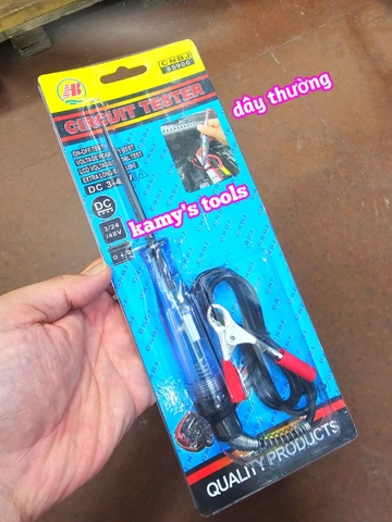 3-48V Bút thử điện kiểm tra mạch điện một chiều DC chuẩn đoán bình ắc quy xe máy ô tô kamytools