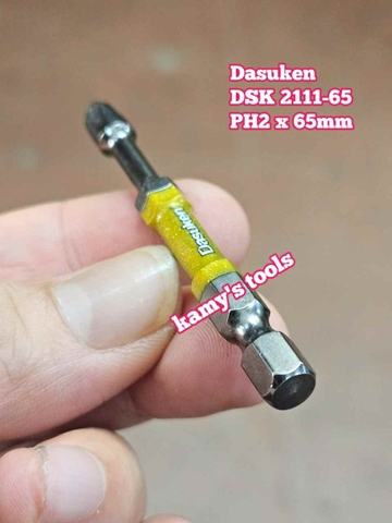 Đầu mũi bắn vít bake PH2 dài 65mm Dasuken DSK 2111-65 (bán lẻ 1 cái)