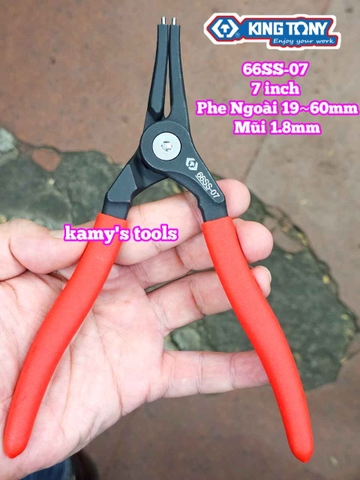 Kìm mở phe thẳng trong ngoài 7 inch Kingtony 66HS-07 66SS-07 mở phe 19-60mm