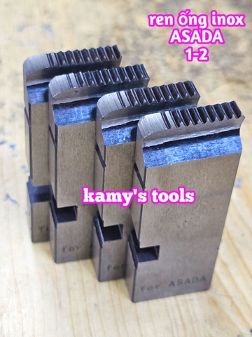 1-2 inch Dao tiện ren ống INOX Asada Ksu Piset hiệu Unir BSPT