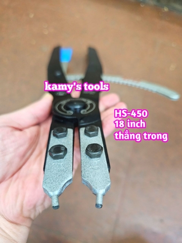 Kìm mở phe trong thẳng Black hand 18 inch dài 450mm HS-450 BH-416-1 mở phe đường kính 165-300mm