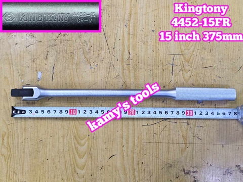Cần tuýp siết đầu lắc léo cần mạnh 1/2 inch Kingtony dài 15 inch 375mm 4452-15FR