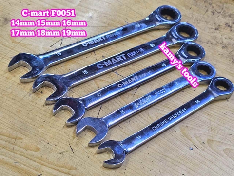 Cờ lê vòng miệng tự động C-mart 14mm 15mm 16mm 17mm 18mm 19mm F0051-14 F0051-15 F0051-16 F0051-17 F0051-18 F0051-19