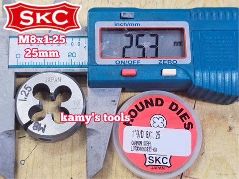 Bàn ren SKC M8x1.25 (8x1.25) đường kính 1 inch 25mm SKC-432008A