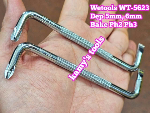Bộ Tua Vít 2 Đầu Chữ Z Wetools dẹp 5mm 6mm PH2 PH3 model WT-5623