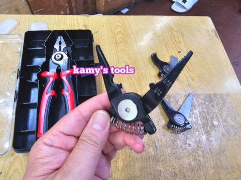 Kìm đa năng kìm nhọn kìm điện kìm cắt kìm tuốt dây điện bấm cos 5 trong 1 đổi đầu linh hoạt