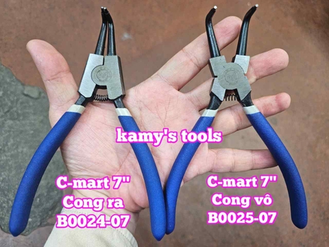 Kìm mở phe C-mart dài 7 inch 175mm cong ra B0024-07 cong vô B0025-07