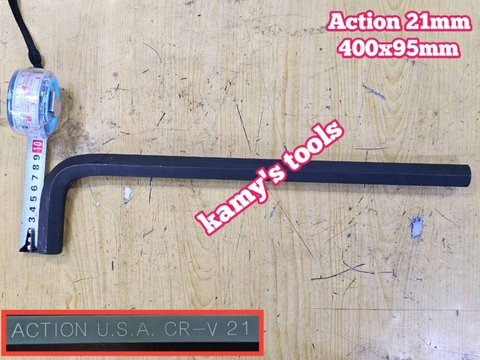 Lục giác đầu bằng thép đen Action 21mm dài 400mm ACHW-4021