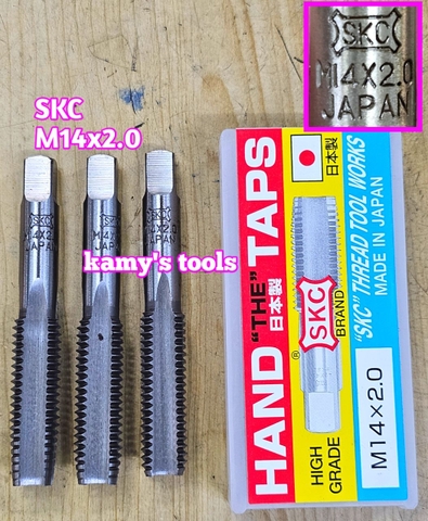 Bộ taro ta rô SKC nhật 3 mũi M14x2.0 dài 87mm đầu vuông 8mm