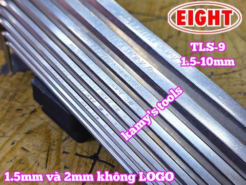 Bộ lục giác bi 9 chi tiết 1.5-10mm Eight TLS-9 (không có chữ N)