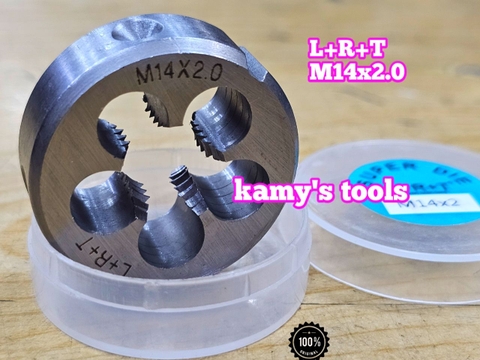 Bàn ren M14x1.25 M14x1.5 M14x2.0 L+R+T (LRT) dụng cụ tạo ren ngoài bulong