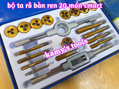 Bộ taro bàn ren 20 chi tiết model A1011 C-MART, bộ ta rô