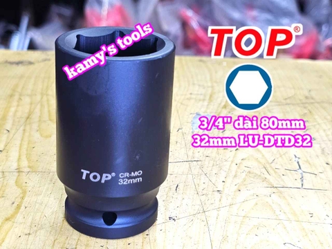 Đầu tuýp 3/4 inch Top 6 cạnh 22mm 24mm 27mm 30mm 32mm 36mm 41mm LU-DTD22 LU-DTD24 LU-DTD27 LU-DTD30 LU-DTD32 LU-DTD36 LU-DTD41
