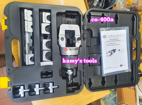 Đầu ép cos thủy lực CO-400A Tai Cheng TAC 17 tấn dạng chấm 16-400mm2, đầu bấm cos thủy lực