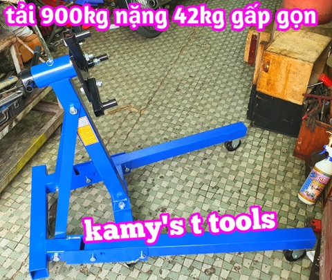 Giá đỡ treo tháo lắp máy động cơ 2000lbs 900kg xoay 360 độ gấp gọn được nặng 42kg không bao bì