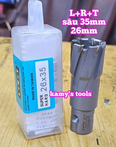 Mũi khoan từ có hợp kim L+R+T dài 35mm cỡ 21mm 22mm 23mm 24mm 25mm 26mm 27mm 28mm 29mm 30mm