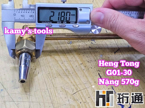 Tay cắt hơi oxy ga mỏ đèn cắt gió đá Heng Tong G01-30 nặng 570g dài 460mm