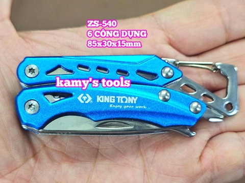 Kìm xếp đa năng bỏ túi Kingtony ZS540 (ZS-540) 6 công dụng 85x30x15mm