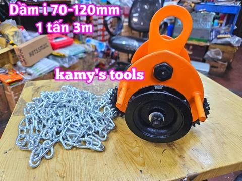 1 tấn 3m Rùa kéo pa lăng Nitto chạy dầm I 70mm-120mm GCL-1