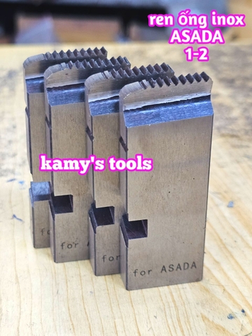 1-2 inch Dao tiện ren ống INOX Asada Ksu Piset hiệu Unir BSPT