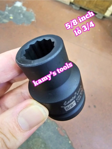 Tuýp 5/8 inch 15.8mm 16mm lỗ 3/4 inch đen ngắn dài 55mm Santa LM5 5-8