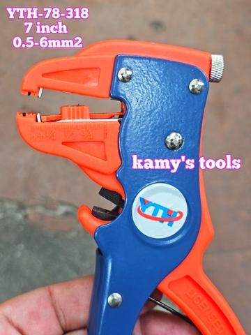 Kìm tuốt dây điện mỏ vịt YTH-78-318 tuốt dây 0.5-6mm2 dài 7 inch