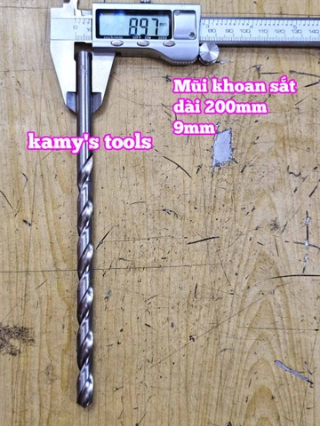 Mũi khoan sắt dài 200mm cỡ 9mm 10mm 11mm 12mm Wetools WT-232009 WT-232010 WT-232011 WT-232012