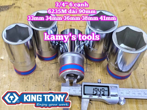 Đầu tuýp 3/4 inch 6 cạnh trắng 33mm 34mm 36mm 38mm 41mm 623533M 623534M 623536M 623538M 623541M