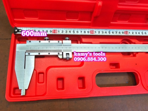 Thước kẹp cơ khí 600mm 0.02mm mỏ cặp dài, thước cặp