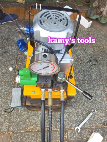 Bơm điện thủy lực HHB-700D3 hoạt động 3 đường ống dầu bơm đạp chân và van gạt