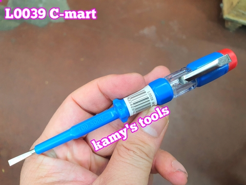 Bút thử điện AC 100-500v dài 145mm L0039 C-mart, vít thử điện
