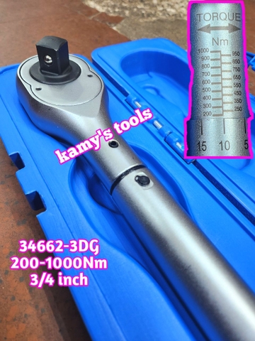 Cần siết lực Kingtony 3/4 inch 34662-3DG 200-1000Nm dài 1238mm 24 răng