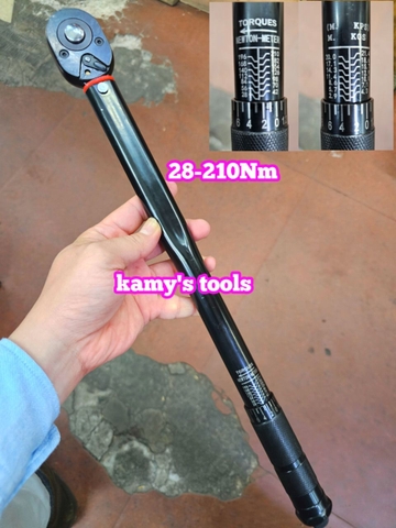 Cần siết lực chỉnh lực đen 1/2 inch 28-210Nm dài 465mm