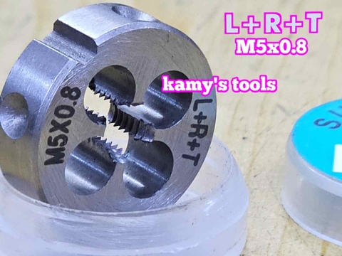Bàn ren M5x0.8 (5x0.8) L+R+T (LRT) dụng cụ tạo ren ngoài bulong