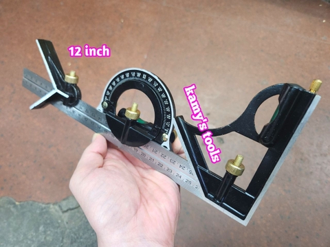 Thước đo góc ê ke góc vuông đa năng L+R+T dài 12 inch 305mm