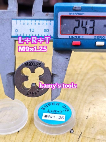 Bàn ren M9x1.25 (9x1.25) L+R+T (LRT) dụng cụ tạo ren ngoài bulong LRT-430912