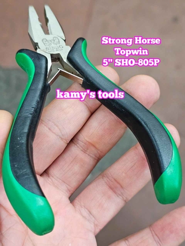 Kìm điện bằng có răng 5 inch 125mm SHO-805P Strong Horse Topwin