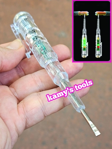 Bút thử điện cảm ứng đa năng, công tắc đèn 2 màu kiểm tra thông mạch dài 140mm
