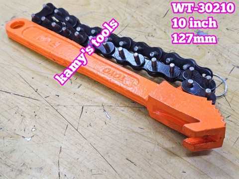 Cờ lê xích mở lọc dầu nhớt cảo dây xích cán dài 10 inch Wetools WT-30210 đường kính 127mm
