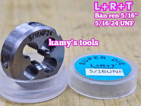 Bàn ren tạo ren ngoài 5/16 inch (7.94mm) bước ren thô và mịn 5/16-18 UNC 5/16-24 UNF L+R+T LRT-435618C LRT-435624F