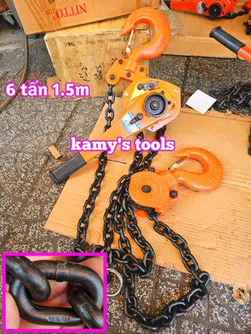 Pa lăng xích lắc tay Nitto 6 tấn 1.5m (1.5 mét) VR-60 xích đôi chuẩn G80 cao cấp