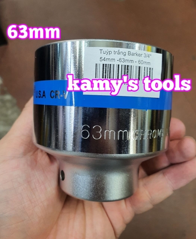 Đầu tuýp khẩu Barker 3/4 inch lục giác 6 cạnh bông 12 cạnh 54mm 55mm 60mm 63mm 65mm
